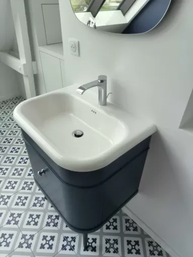 Meuble de salle de bain Chalfont Bleu, GUIHO PLOMBERIE - La Baule