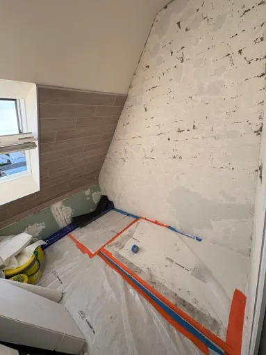 Salle d'eau en cours de travaux - à Guérande, Guérande, GUIHO PLOMBERIE