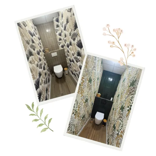🌿 Ambiance Toilettes : Vert ou beige 🤎 à Saint-Lyphard, Guérande, GUIHO PLOMBERIE